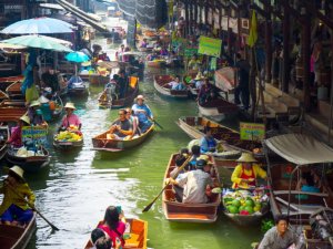 [방콕]담넌사두억 수상시장 + 위험한 기찻길시장(조인)