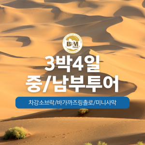 [몽골] 중+남부(차강소브락,바가까즈링촐로)+미니사막 3박4일
