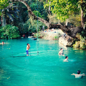 [라오스] [원데이투어] 짚라인+캬약킹+블루라군1
