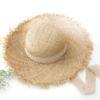 얼굴 작아 보이는 모자 보터햇 레이스 리본 밀짚