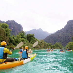 [라오스] [원데이투어] 짚라인+코끼리동굴+물동굴튜빙+캬약킹+블루라군1