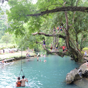[라오스] [원데이투어] 짚라인+동굴튜빙+캬약킹+블루라군3